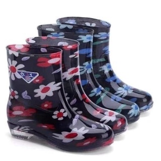 rain shoeↂLow Cut RAiny Boots For Women Floral Designs Rainy Boots