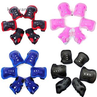 6pcs/set Skating Protective Gear Sets Elbow Knee Pads Wrist Protector Protection For Kid