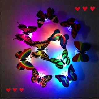 【PYW】Colorful Changing Butterfly LED Night Light Lamp Home Room Party Desk Wall Decor