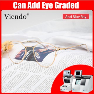 Anti Radiation Glasses For Women Men Fashion Computer Glasses Large Alloy Eyeglass Frames Anti Blue Ray Glasses
