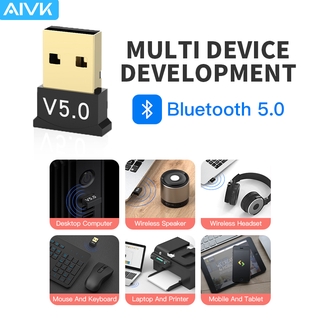 AIVK Bluetooth dongle 5.0 Receiver USB Wireless Bluetooth Adapter Audio Dongle Sender for PC Computer Laptop Earphone LMP9.X USB Transmitter