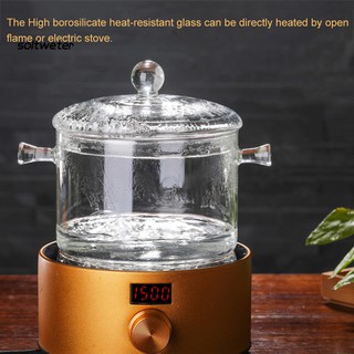 【ST】1300ml Glass Soup Pot Transparent Cooker Salad Instant Noodle Bowl Cooking Tool (5)