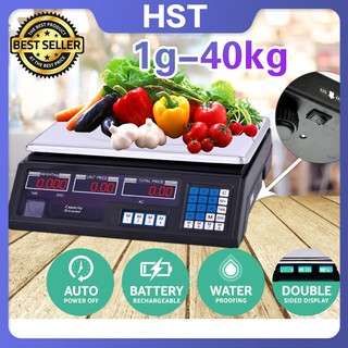 Weighing Scale Food Computing Electronic LCD Weighing Scale 40Kg #HST