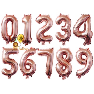 32inch Number Balloon Gold/Rose Gold(0-9) Party Decoration Big Size Balloon Shape Foil Balloon (3)