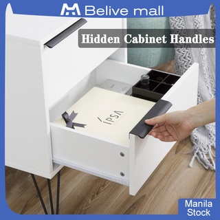 Door Hidden Cabinet Pulls Aluminum Alloy Kitchen Cupboard Handles Drawer Knobs Furniture Handle