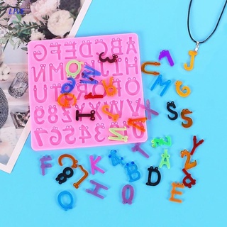 LIVE English Letters Number Pendant Casting Silicone Mould Alphabet Epoxy Resin Mold