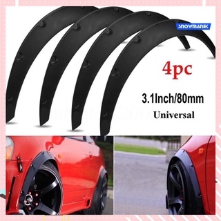 【Available】 QW 4Pcs/Set Universal Flexible Car SUV Off-road Fender Flare Wheel Arch Prot
