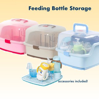 Baby Steps Baby Feeding Bottle Storage Box Organizer Milk Bottle Cleaner Sterilizer