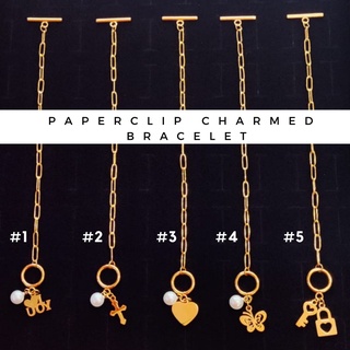 Gryu.ph Paperclip Charmed Women's Bracelet Stainless Gold Quality Hypo-Allergenic Non Tarnish (2)
