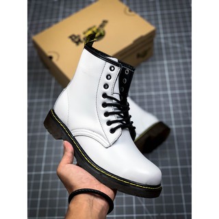 Dr.martens 2976 series Chelsea series high men and women models Martin boots white boots casualshoes