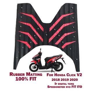 Honda Click V2 Rubber Matting Claw Design with stainless nut and screw