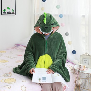 Women Clothes✿Fashion Flannel Blanket Cloak Cape Stuffed Blanket Air Conditioning Blanket Cape Blank