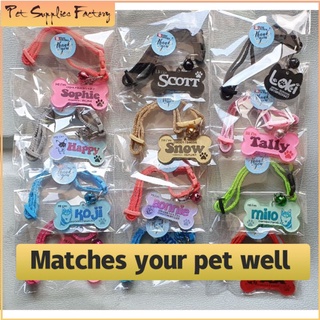 【pet supplies】Personalized Acrylic Dog Tag/Cat Tag/Pet Tag with collar r1MS