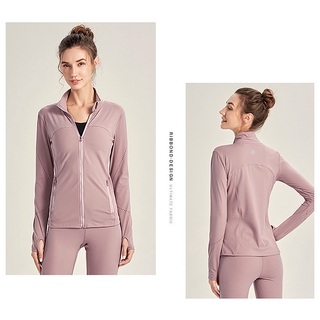 4 color women's lululemon yoga jackets coats gym sports jogger zipper coats 1251 (6)