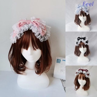 Feel Victorian Lace Headband Sweet Big Bow Kawaii Hair Hoop Lolita Cosplay Headdress
