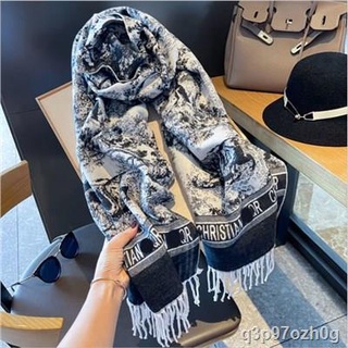 Lace shawl☸✢Autumn and winter new style cashmere scarf women windproof thick warm scarf 200cm long t
