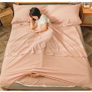 Lattice Dirty Sleeping Bag Traveling Outdoors Portable Anti-dirty Sheets Hotel Hygienic Liner Single