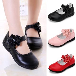 4-16 Year Girls Flat Shoes Black Fashion Casual School Shoes Girl Princesses Pink Party Shoe Size 26-38