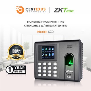 ZKTeco K30 Biometric Fingerprint Time Attendance w/ Integrated RFID 184 x 136 x 38mm (1)