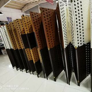 FOLDABLE DIVIDER NEW CHINESE STYLE WOVEN FOLDING SCREEN WITH DOUBLE-SIDED PAPER/PARTITION