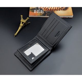 2021New Men's Wallet Short Multiple Card Slots Fashion Casual Wallet Men's Youth Thin Tri-Fold Cross Section Soft Leather Wallet (2)