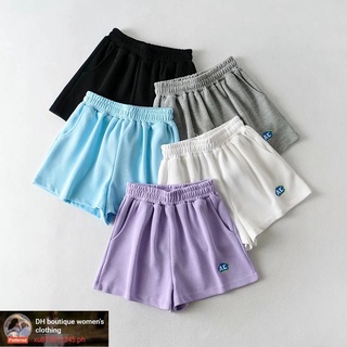 New！2021 summer new high waist sports and leisure slimming drawstring AC letter embroidered shorts (1)