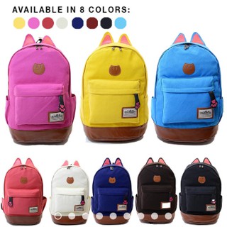 Cartoon School Bag Backpack Cat Ear Shape Cute Backpack Korean Fashion Bag Travel Backpack School