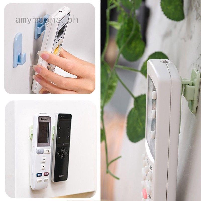 Hooks Set TV Air Conditioner Remote Control Wall Storage Holder Punch-free