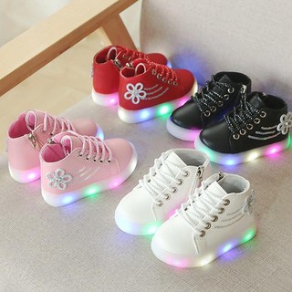 Promotion丶Bbworld Sports Shoes Material Breathable Nets with LED Lights for Children