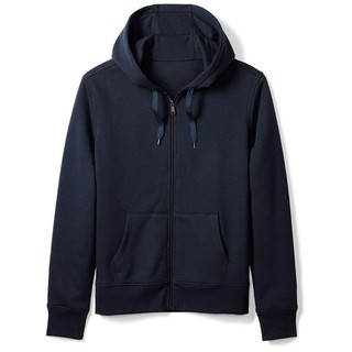 Plain Hoodie Jacket With Zipper/Unisex