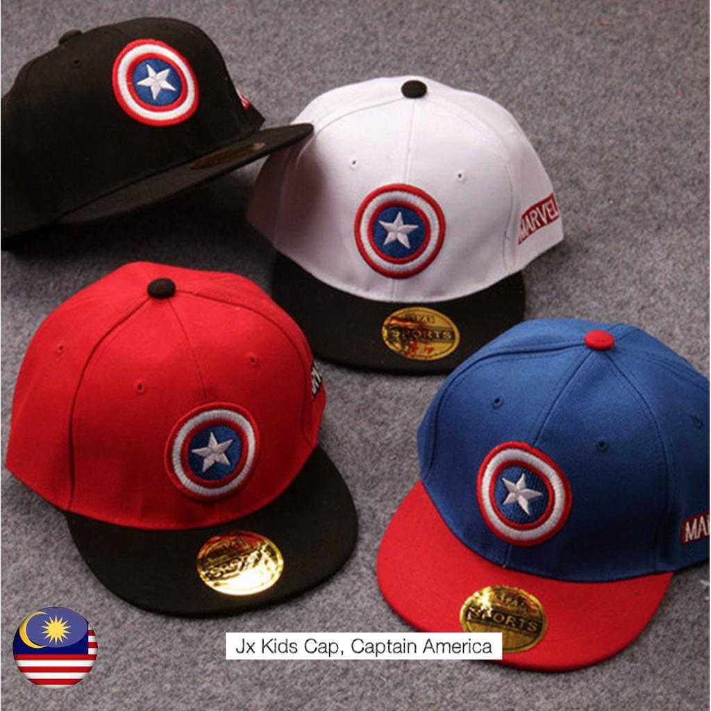 Children's cap Captain America embroidered cotton baseball cap Snapback hat casual adjustable size hat sun hat four seasons hat (1)