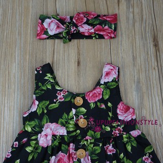 Hottest Fashion Kids Baby Girl Clothes Floral Dress+ (5)