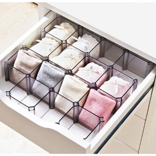 6Pcs/set Honeycomb Socks Underwear Storage Box Plastic Compartment Cabinet Wardrobe Drawer Finishing Partition Free Combination