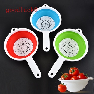 Foldable Drainer Kitchen Accessory Fruit and Vegetable Strainer Washing Basket Strainer Drain Tools