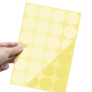 SUYOYU 45pcs Transparent Round Gloss Clear Dot Sticker Self Adhesive Label Wafer Seal