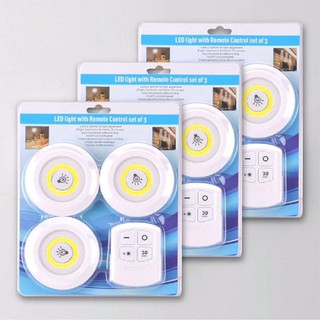 [Techie Goodies] Wireless 3in1 Set Led Puck Light with Remote