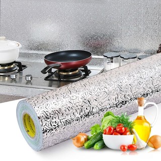 Anti Oil-proof Aluminum Foil Kitchen Sticker Heat Resisting Waterproof Stove Cabinet Cooktop Self Adhesive Wall Sticker
