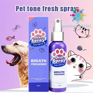 SM01 Pet Spray Dog Oral Care Bad Breath Teeth Cleaning Breath Freshener Plaque Remover
