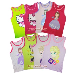 SALE !character PlainSticker Sando Top Sleeveless Kids wear For Kids Girl #TRICIANACHEN