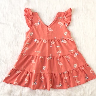 Baby Kids Layered Dress with Flutter Sleeves