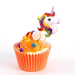 24PCS Unicorn Cake Insert Toothpick Insert Happy Birthday Baby Child Party Decoration