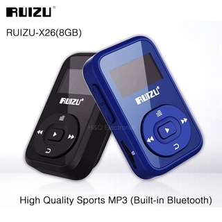 [recommended]RUIZU X26 Clip MP3 Player With Bluetooth 8GB Sport Mini MP3 Music Player Support FM Rad