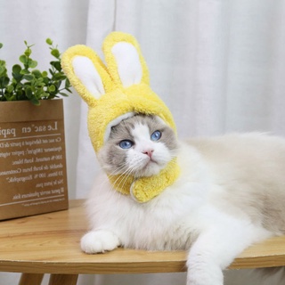 Climnerf Cat Clothes Headgear Costume Bunny Rabbit Ears Hat Pet Cat Cosplay Cat Costumes Small Dogs Kitten Costume (2)
