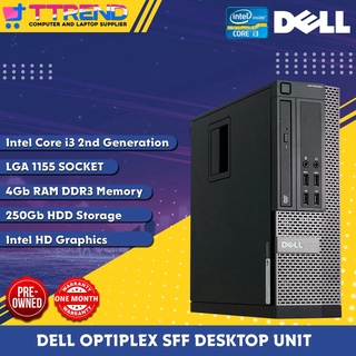 【Ready Stock】☂◊✜Dell Optiplex SFF Slim Desktop PC Computer Intel Core i3 & i5 2ndGen 4GB 250GB HDD |
