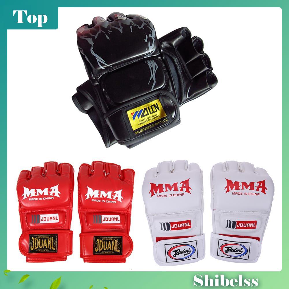 MMA Muay Thai Gym Punching Bag Half Mitt Train Sparring Kick Boxing Gloves bel