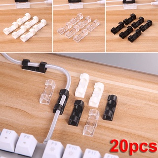 20pcs/pack self-adhesive plastic wire cord line cable clip