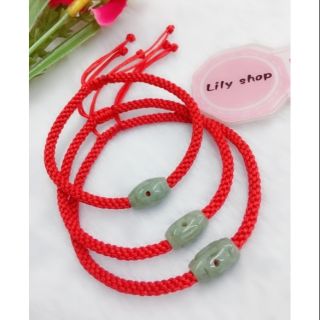 Lucky natural jade and red string jewelry bracelet