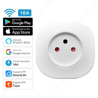 Israel 16A Smart Socket WiFi Wireless Switch Smart Plug 220V Power Outlet APP Remote Control Compati