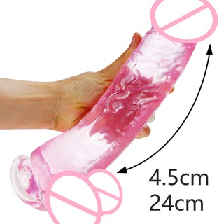 Realistic Huge Dildo for Woman Penis Anal Butt Plug Crystal Vagina Dick with Suction Cup Female Peni