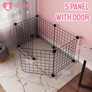 Dog Cage Stackable Pet Fence 35*35CM Cat Rabbit Fence Pet Cage DIY Pet Metal Wire Kennel Extendable (6)